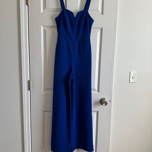 Chic Royal Blue Wide Leg Jumpsuit